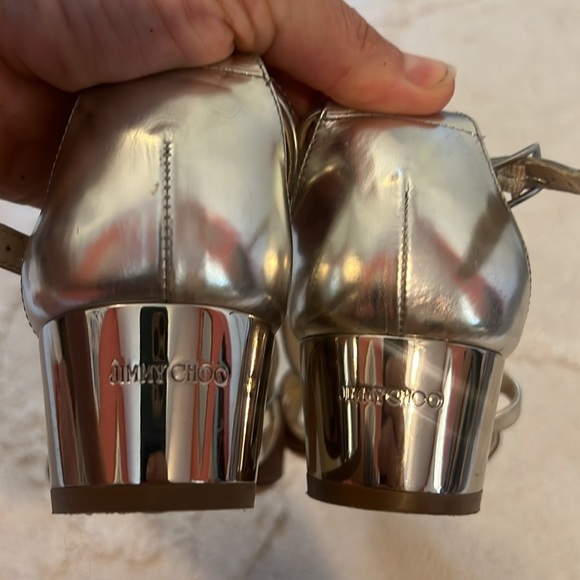 Jimmy Choo silver Heeled Sandals - Size 40 (9) - Picture 5 of 10